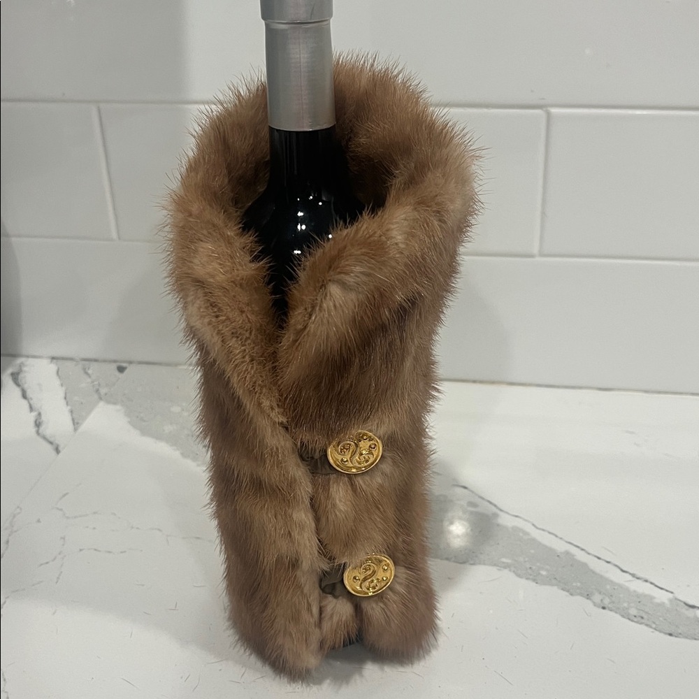 Mink  Fur Wine‎ Bottle Cover
